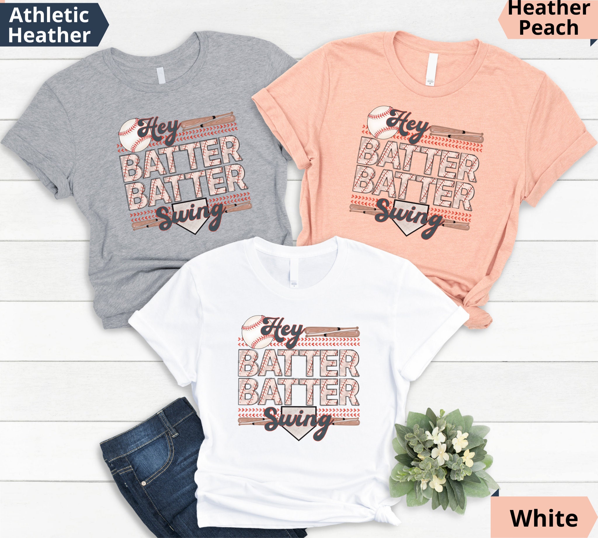 Hey Batter Batter Swing Tee, Baseball Shirt, Baseball Game Tee, Ballpark Shirt, Baseball Mom Shirt, Baseball Season Tee, Distressed